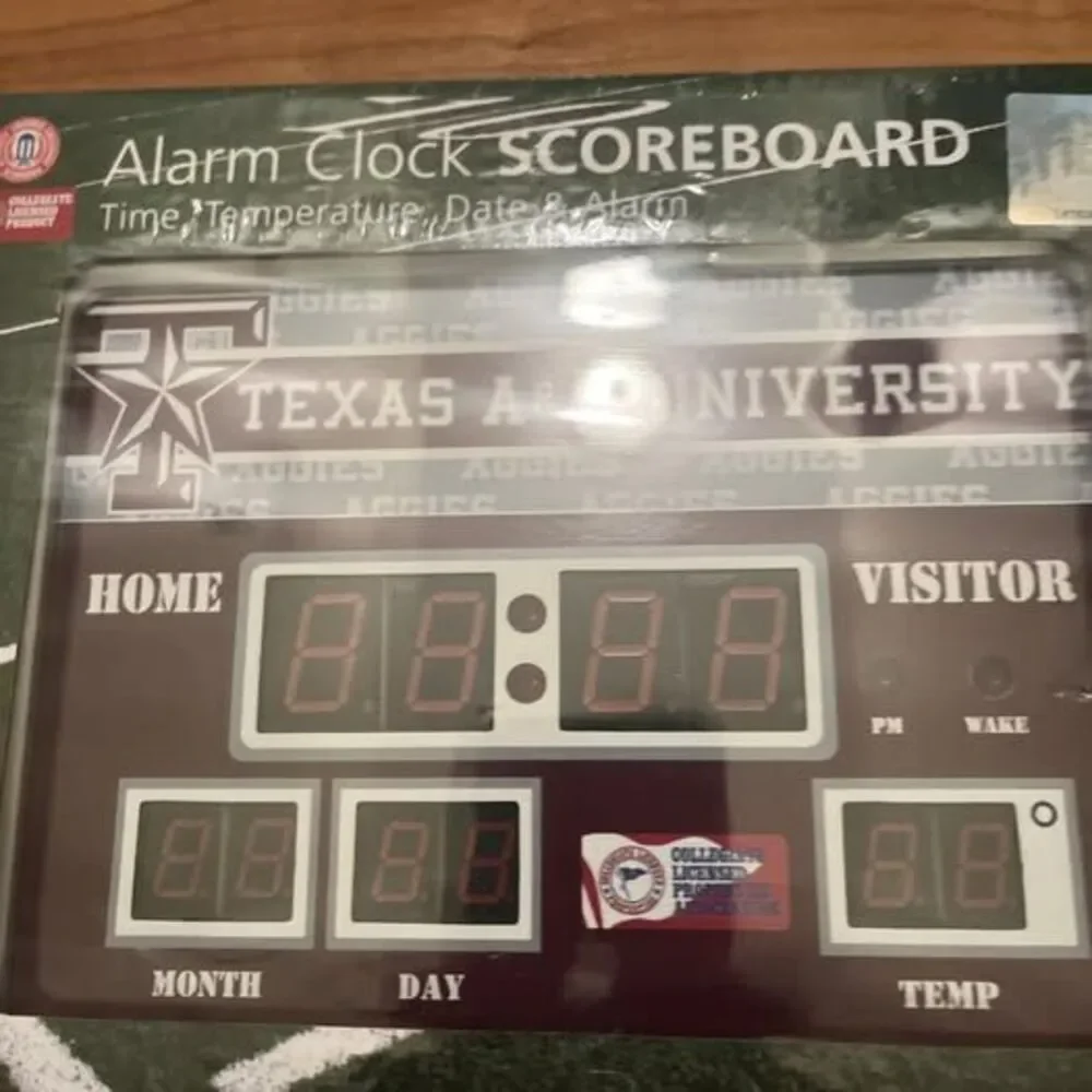 Texas A&M University Aggies Digital Alarm Clock Scoreboard Multi-Color